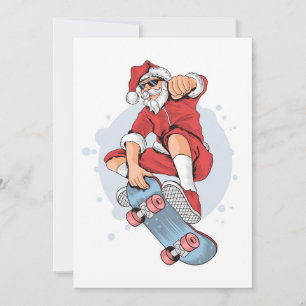 Carte De Remerciements Skateboard Skateboard Snowman