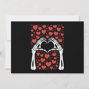 Carte De Remerciements Skeleton Coeur main Valentines Jour Amour drôle