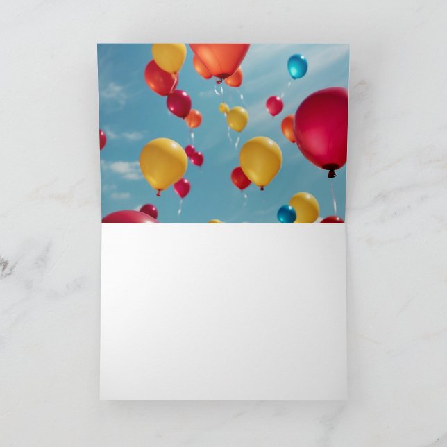 Carte De Remerciements Sky High Celebrations : Une explosion de voeux d'a (Intérieur)