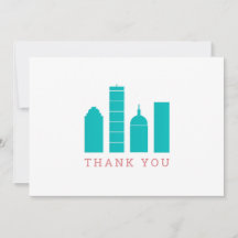 Carte de remerciements Skyline de Boston