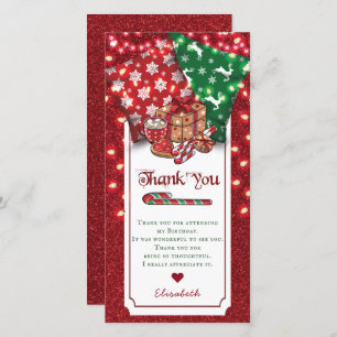 Carte De Remerciements Sleepover hiver Anniversaire Personnalisé