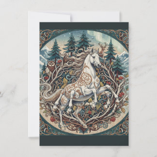 Carte De Remerciements Sleipnir Woodland Myth Art Flat Thank You Card