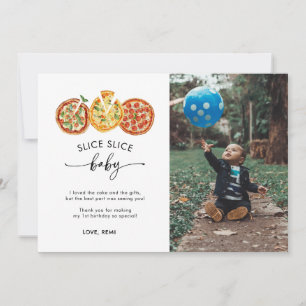 Carte De Remerciements Slice moderne Baby Birthday