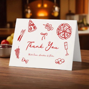Carte De Remerciements Slice Slice Baby Italien Pizza Baby shower