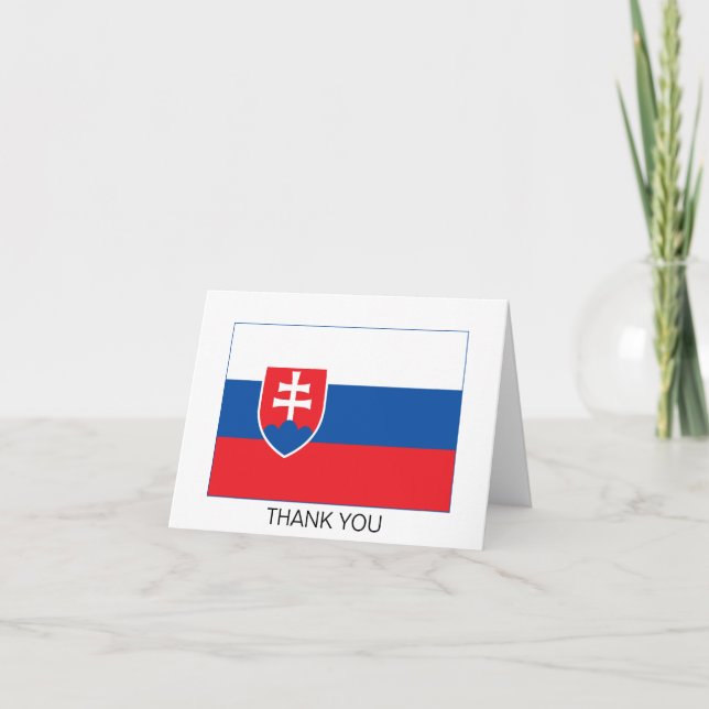 Carte De Remerciements Slovakia Flag (Devant)