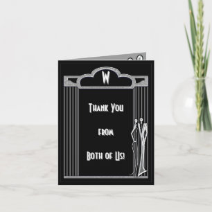 Carte De Remerciements Smoking - Remerciement de mariage de tous les deux