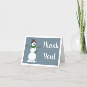 Carte De Remerciements Snowman