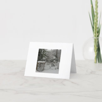 Carte De Remerciements Snowy gate winter greeting card