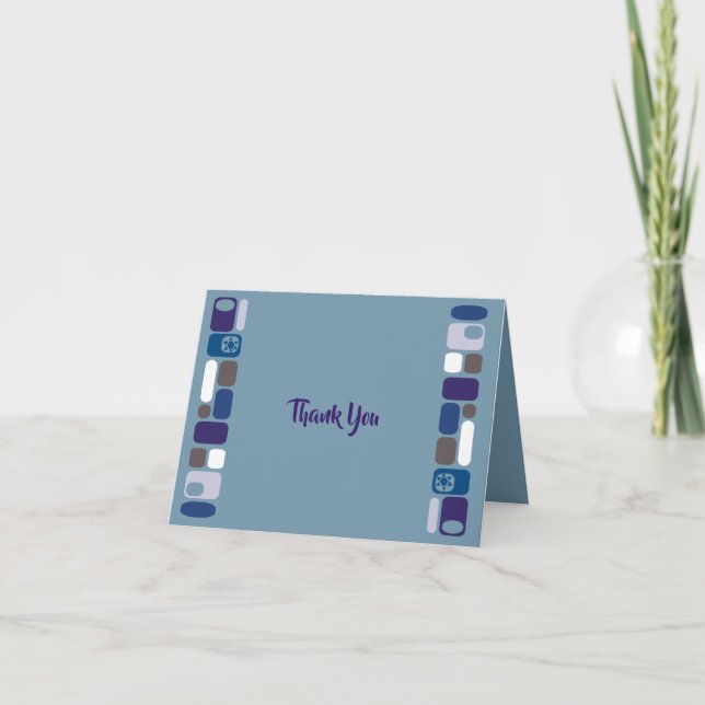 Carte De Remerciements SO MOD Bar Mitzvah Thank You Card (Devant)