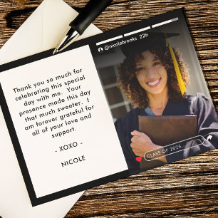 Carte De Remerciements Social Media Story Post Diplôme photo