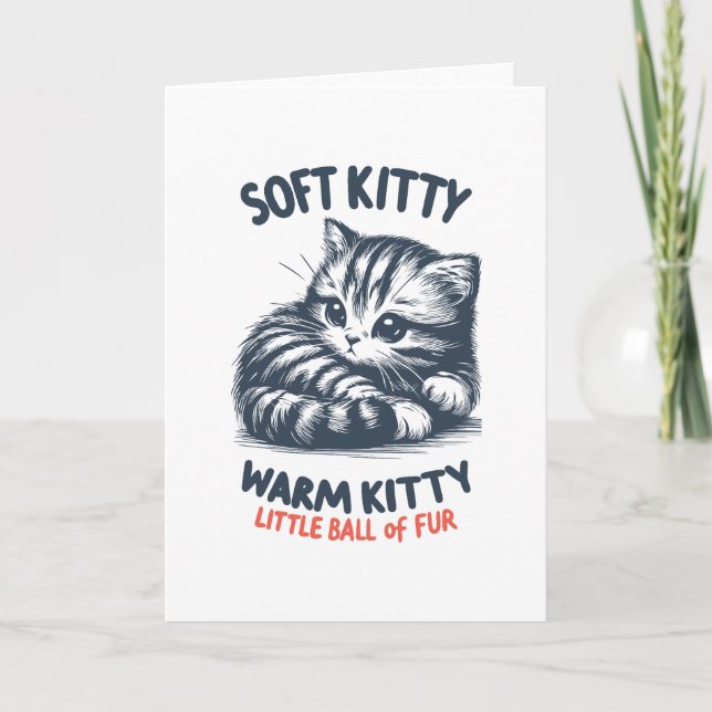 Carte De Remerciements Soft Kitty (Devant)