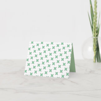 Carte De Remerciements Soft Mint Cross-Star Pattern Thank You Card
