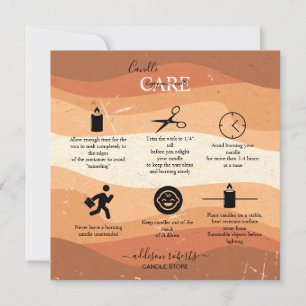 Carte De Remerciements Soins aux chandelles Orange Professional