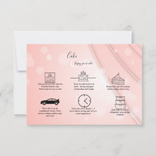 Carte De Remerciements Soins de gâteau rose esthétique