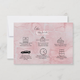 Carte De Remerciements Soins de gâteau rose esthétique
