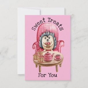 Carte De Remerciements Soins sucrés pour vous - Porcupine Valentine Card 