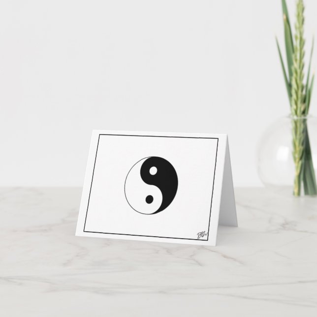 Carte De Remerciements SOLDE - Yin et Yang Blank (Devant)
