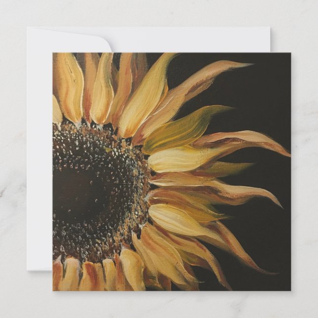 Carte De Remerciements soleil jaune clair (Devant)