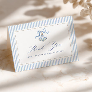 Carte De Remerciements Something Blue Christmas Bridal Shower