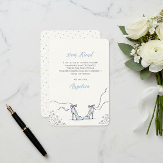 Carte De Remerciements Something Blue Talons Baby Shower