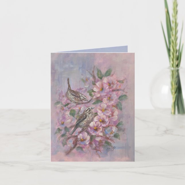 Carte De Remerciements Song Sparrow 4 x 5.6" (Devant)