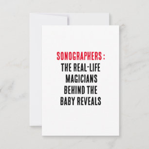 Carte De Remerciements Sonographes : Les magiciens de la vie réelle derri