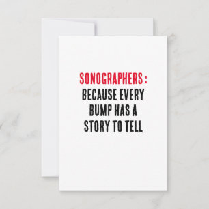 Carte De Remerciements Sonographes : Parce que chaque bosse a une histoir
