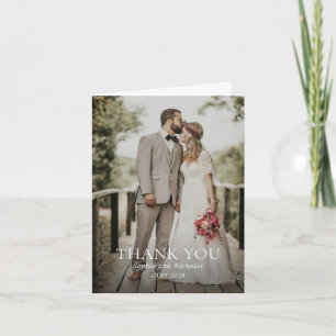 Carte De Remerciements Sophia Photo Mariage moderne