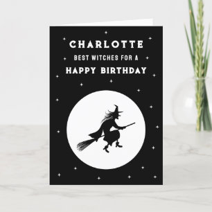 Carte De Remerciements Sorcière d'anniversaire Halloween pour enfants