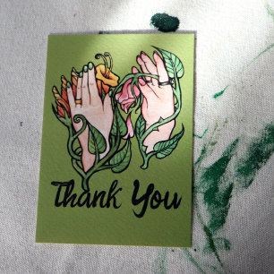 Carte De Remerciements Sorcière verte Magick