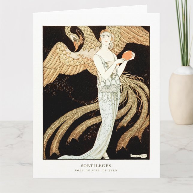 Carte De Remerciements Sortilèges : Robe du soir de George Barbier (Devant)