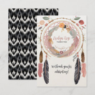 Carte De Remerciements Sote Boho Dreamcatcher Baby shower Party
