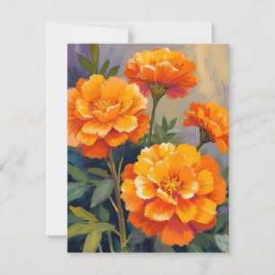 Carte De Remerciements Soudeaux dorés Fleurs aquarelles Floral