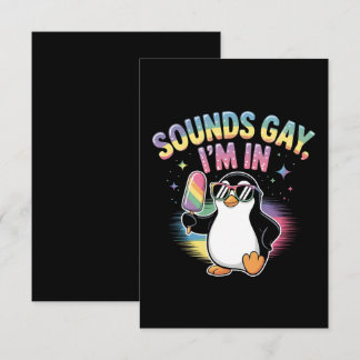 Carte De Remerciements Sounds Gay I'm In Pride Moth Design - Penguin
