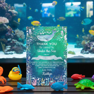 Carte De Remerciements Sous la mer   Baby shower à thème océanique