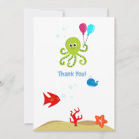 Sous la mer Octopus Boy Anniversaire