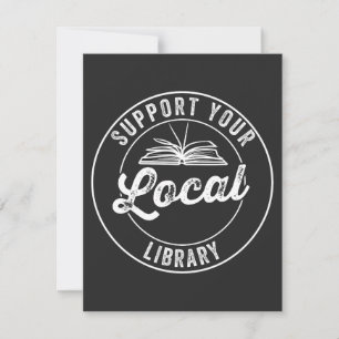 Carte De Remerciements soutenez votre bibliothèque locale