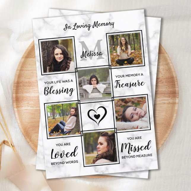 Carte De Remerciements Souvenir commémoratif Photo Sympathy Funeral (Créateur téléchargé)