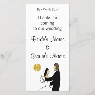 Carte De Remerciements Souvenirs, cadeaux, cadeaux Mariage écossais