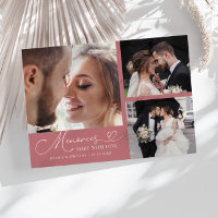 Souvenirs Réalisés Avec Amour Mariage Rose Multi P