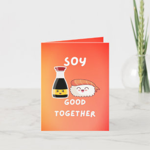 Carte De Remerciements Soy Good Together - Cute and Punny Foodie