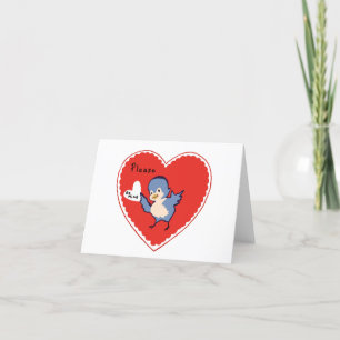 Carte De Remerciements Soyez mon coeur Valentine Vintage