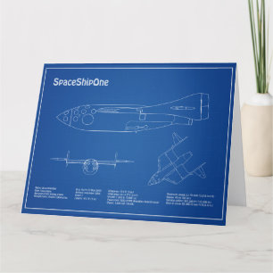 Carte De Remerciements SpaceShipOne - Plans de dessin plan d'avion AD