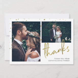 Carte De Remerciements Sparkings Deux Mariages photo