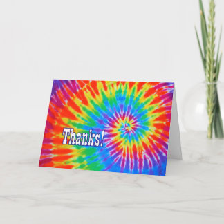 Carte De Remerciements Spiral Tie-Dye Card de Thanks