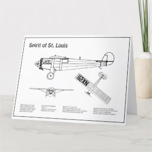 Carte De Remerciements Spirit of St. Louis - Plan directeur de l'avion PD