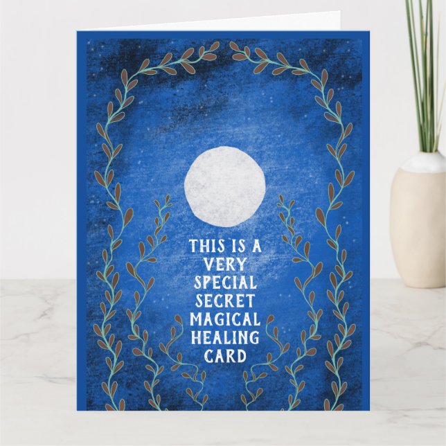 Carte De Remerciements Spirituel magique nuit secrète lune se remettre bi (Devant)