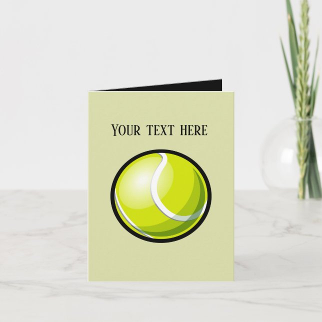 Carte De Remerciements sport cool balle de tennis ajouter un message (Devant)