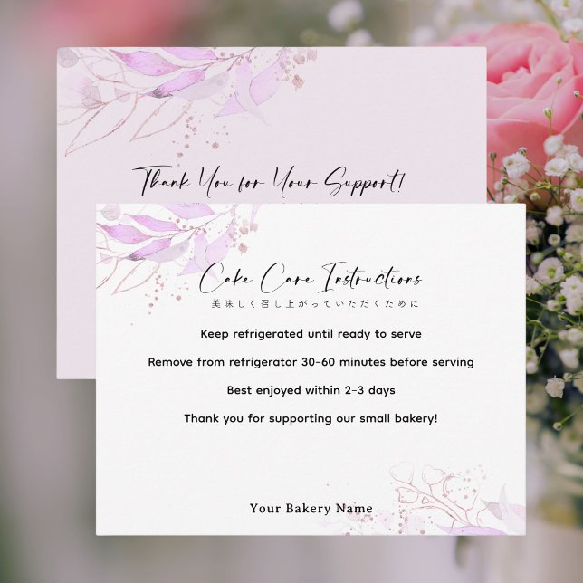 Carte De Remerciements Spring Botanical Farmers Market Cake Care (Créateur téléchargé)