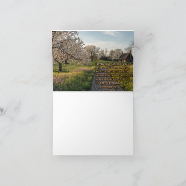 Carte De Remerciements Spring Greetings (Intérieur)